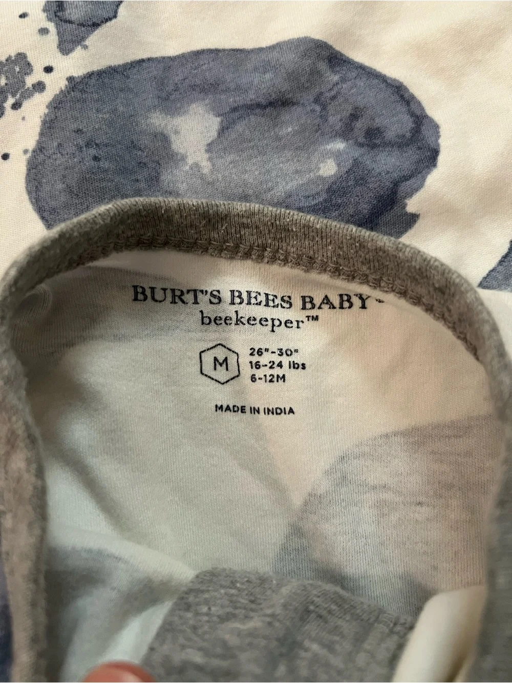 Burt’s Bees Baby Beekeeper Sleep Sack Medium Organic Cotton Moons 0.5 TOG
